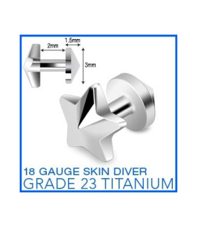 Titanium Skin Diver med 4mm stjerne Top.