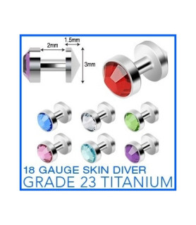 Titanium Skin Divers med zirkon flere farver