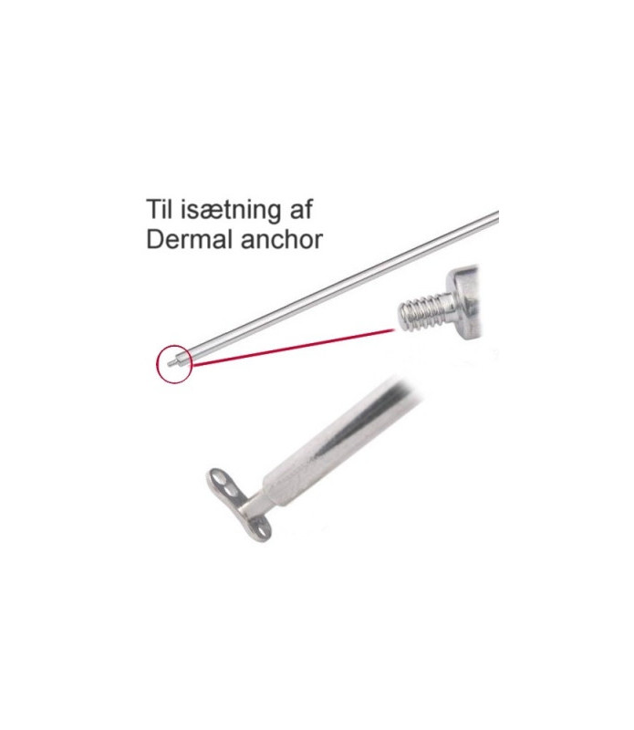 Værktøj til indsættelse af dermal anchor piercinger.