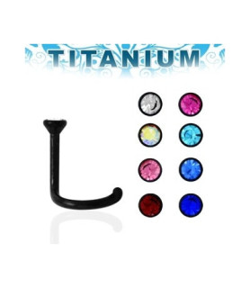 Titanium næsepiercing - mange flotte farver cz.