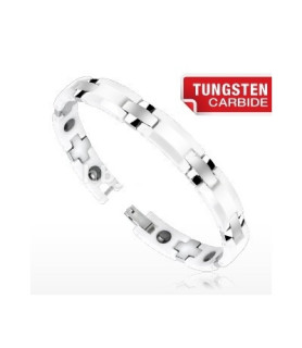 Tungsten carbide og ceramic armbånd "Duo-tone"