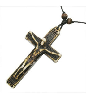 Flot organisk halskæde - Krusifix med Jesus