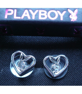 Original charmerende Playboy ørestickers i sølv