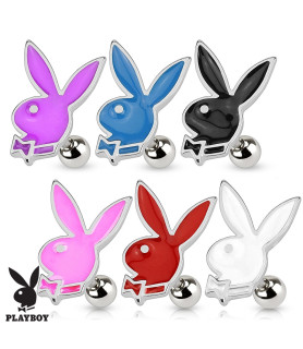 Playboy bunny traguspiercing - 6 forskellige farver