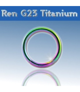 Rainbow Gauge-16 segmentring i ren titanium