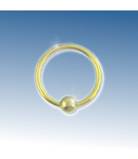 Closure ring Guld-anodiseret  10 mm.