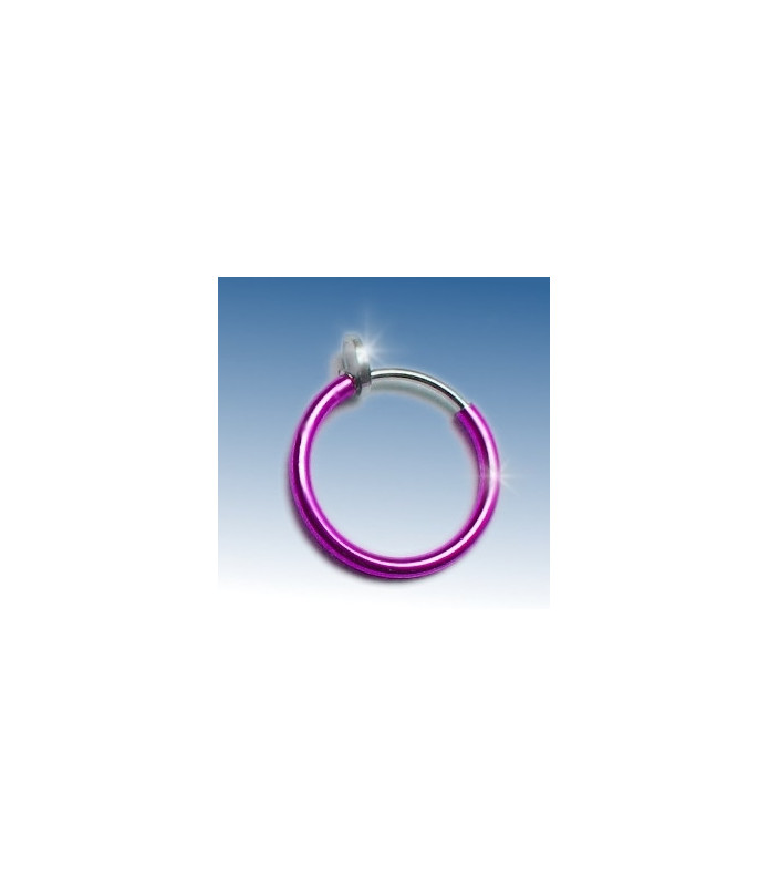 Fake piercing ring 11 mm. Purple anodiseret