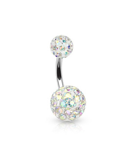 Swarovski belagte navlepiercinger i mange farver