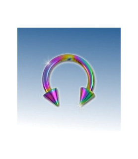 Flot rainbow ring med cones 8 mm.