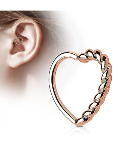 Rose Gold hjerte til din Cartilage eller Daith