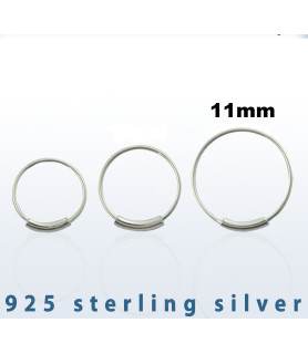Endeløs sølv Ring G22 Dia. 9 mm.